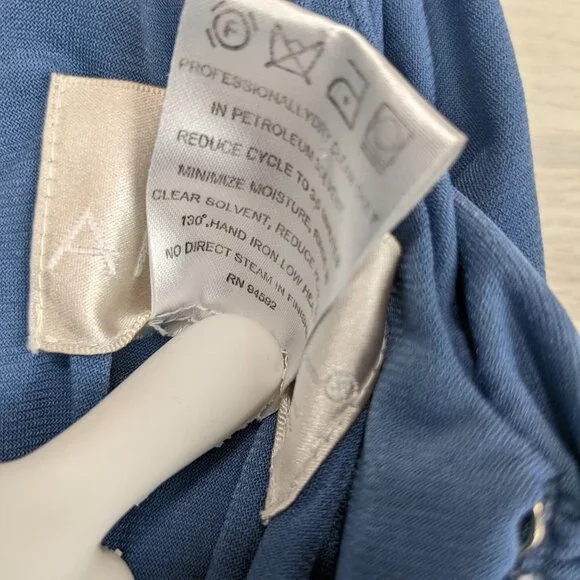 AMSALE Blue Front Wrap Evening Formal Dress 28 - Picture 5 of 5